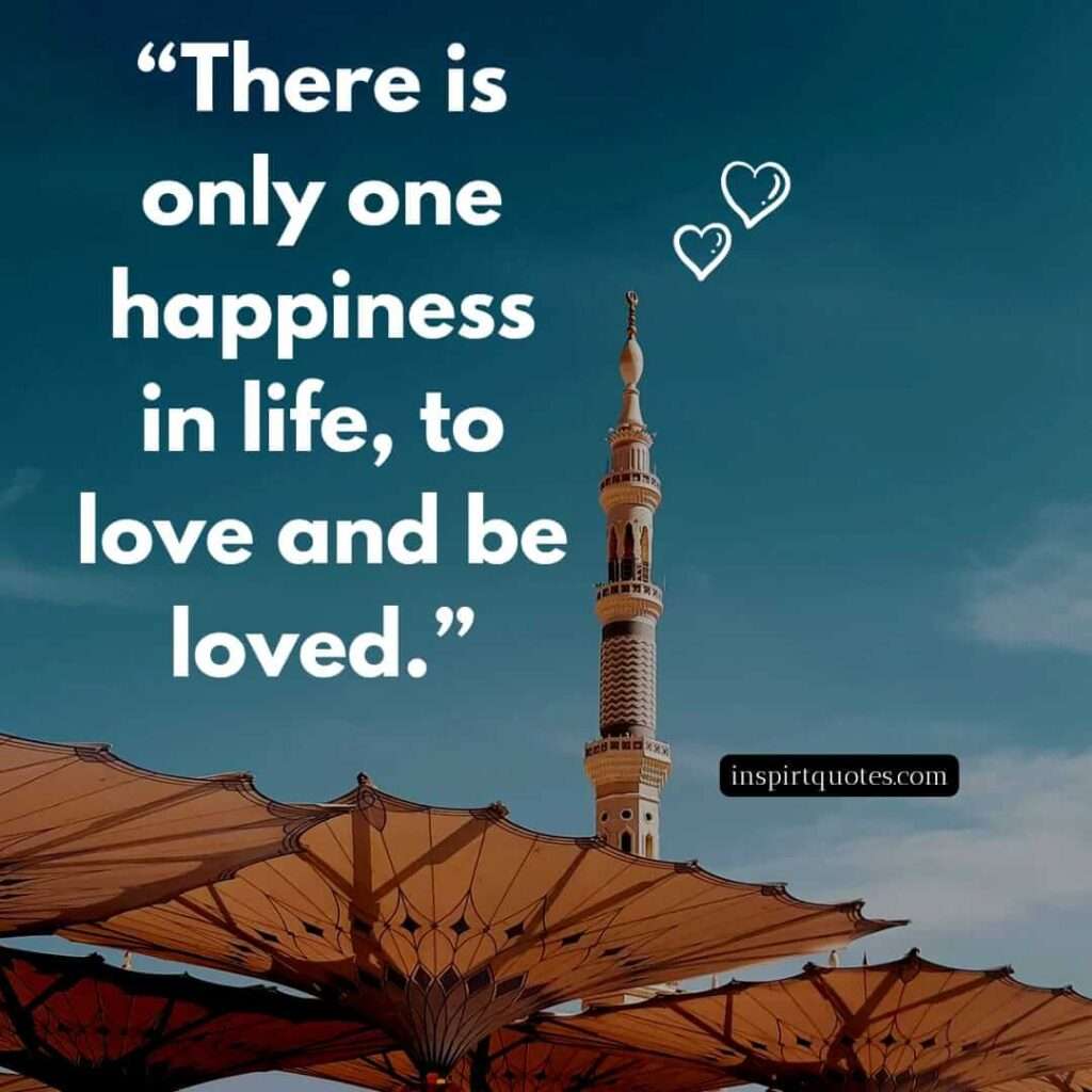 short happiness quotes, There is only one happiness in life, to love and be loved.