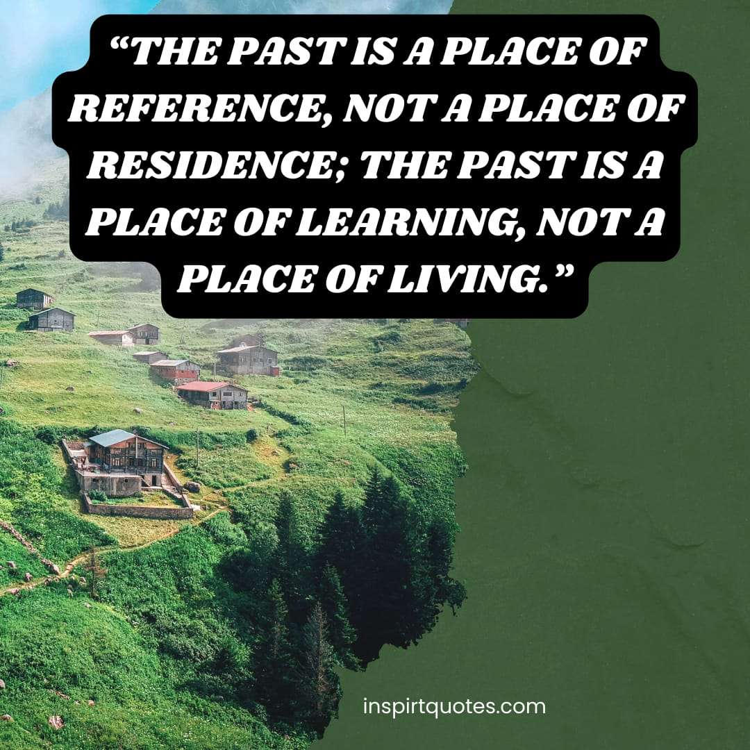 best learning quotes"The past is a place of reference, not a place of residence; the past is a place of learning, not a place of living."
