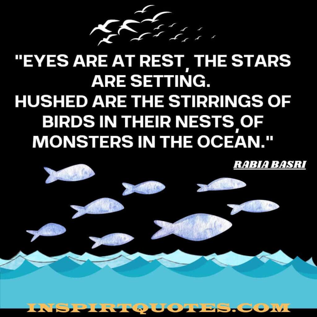 english quotes .Eyes are at rest, the stars are setting. 
Hushed are the stirrings of birds in their nests,Of monsters in the ocean